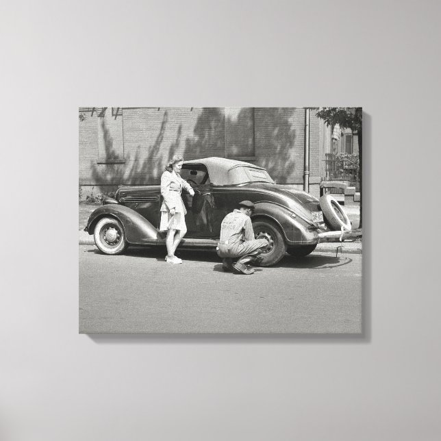 Reparaturservice für Auto, 1942 Leinwanddruck (Vorderseite)