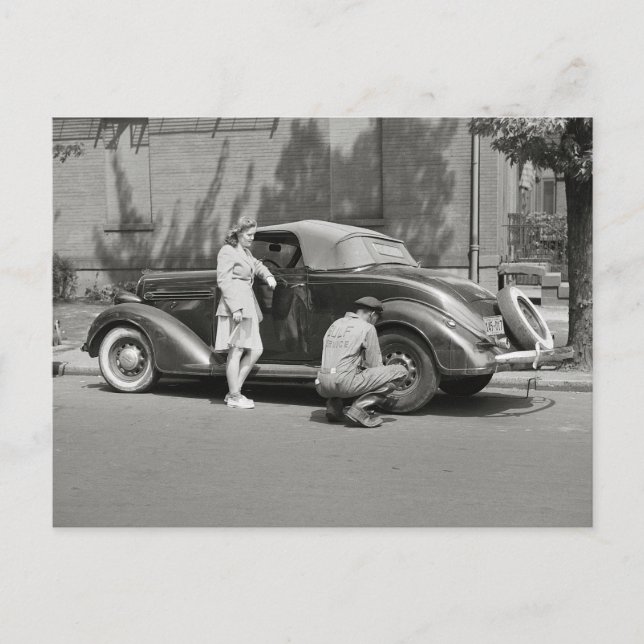 Reparaturservice für Auto, 1942 Postkarte (Vorderseite)