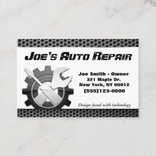 Reparaturservice für den Motor von Auto Visitenkarte