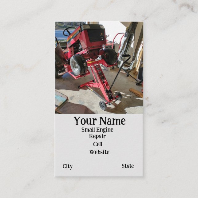 Reparaturservice für kleine Motoren Visitenkarte (Vorderseite)