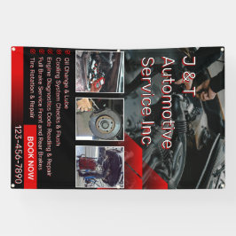 Reparaturservice-Liste für Auto-Reparaturwerkstatt Banner