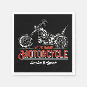 Reparaturshop für personalisierte Motorräder Serviette