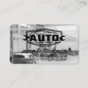 Reparaturwerkstatt Auto-Mechaniker-Logo reparier Visitenkarte