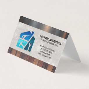 Reparaturwerkzeuge Holzmetall Visitenkarten