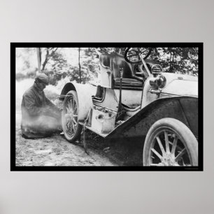 Reparieren eines Platten Reifens an einem Buick Ro Poster