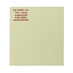 Reparieren Sie Ihren Computer für freies? Notizblock