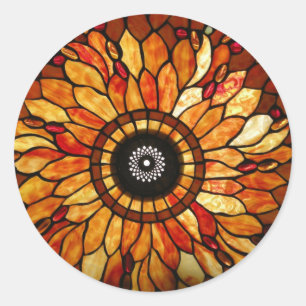 Reparierte Tiffany-Lampe 1 Runder Aufkleber