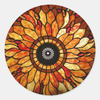 Reparierte Tiffany-Lampe 1 Runder Aufkleber