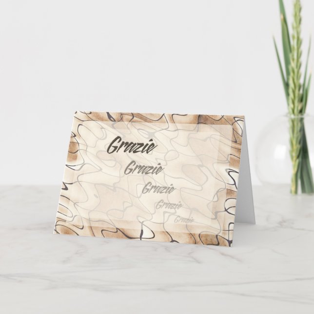 Repeated Thanks in Italien Dankeskarte (Vorderseite)