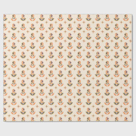 Repeating floral pattern on wrapping paper geschenkpapier