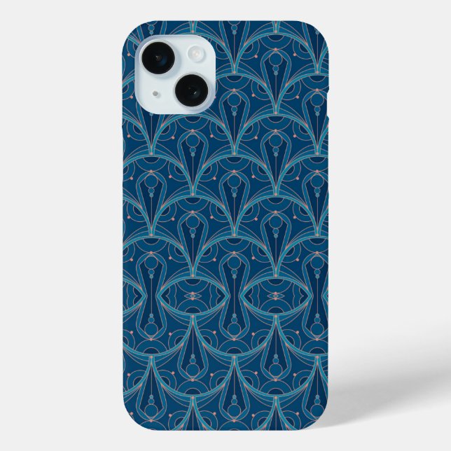 Repeating geometric Art Deco pattern Case-Mate iPhone Hülle (Rückseite)