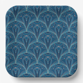 Repeating geometric Art Deco pattern Pappteller