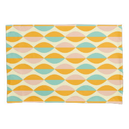 Repeating geometric pattern in beige background kissenbezug