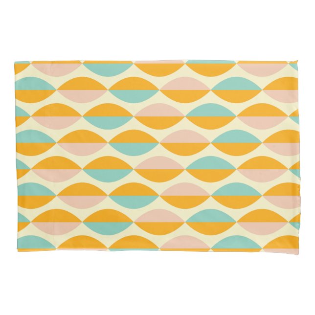 Repeating geometric pattern in beige background kissenbezug (Vorderseite-Links)
