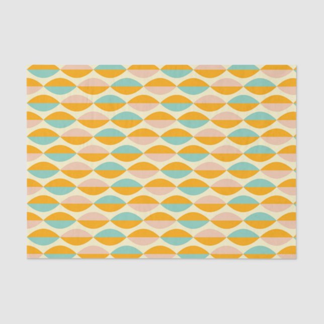 Repeating geometric pattern in beige background seidenpapier (Vorderseite)