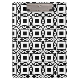 Repeating GEOMETRIC PATTERN in black and white Klemmbrett