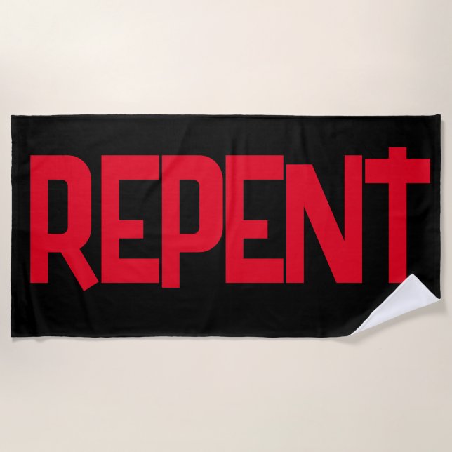 REPENT Beach Handtuch (Vorderseite)