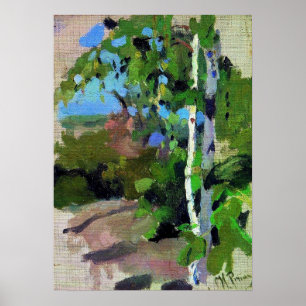 Repin - Birken an einem sonnigen Tag Poster