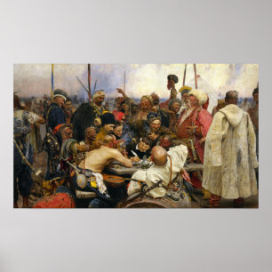Repin - Kosaken auf Sultan Mehmed IV 1896 Poster