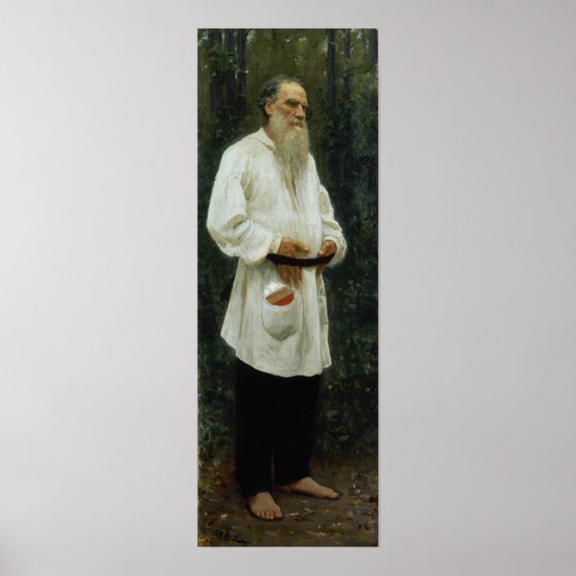 Repin - Leo Tolstoy Barefoot Poster (Vorne)