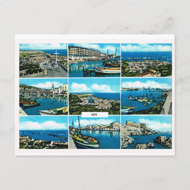 Replica Vintag, Sete, Südfrankreich Postkarte (Vorderseite)