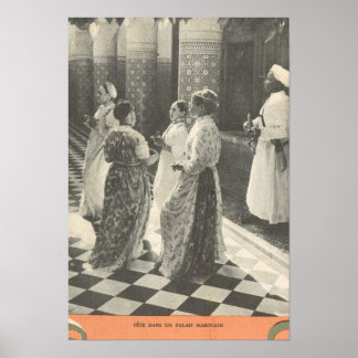 Replica Vintage Image, Marrakesch, Maroc Poster