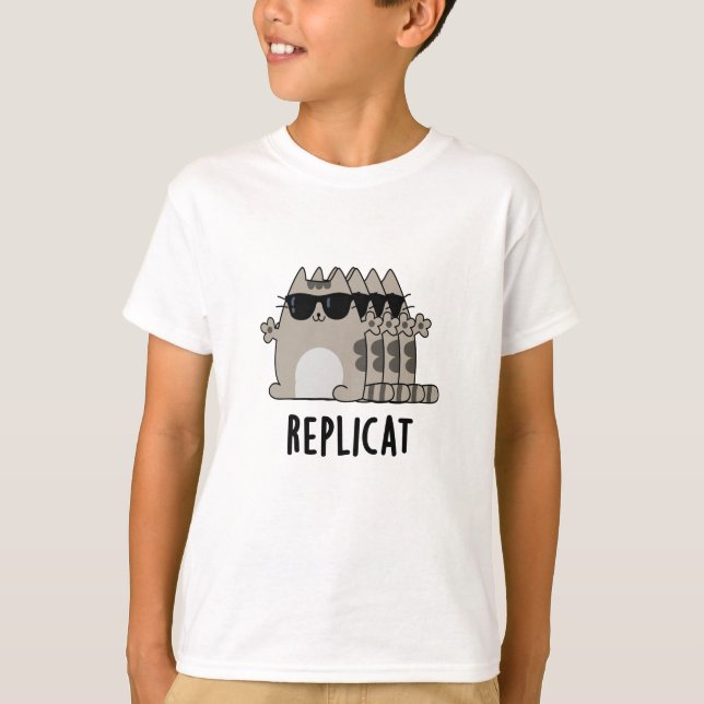 Replicat Funny replizierte Cat Puff T-Shirt (Vorderseite)