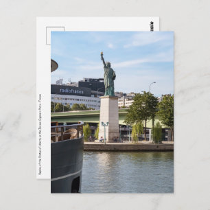 Replik der Freiheitsstatue - Paris, Frankreich Postkarte