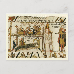 Replik einer Vintage-Ansichtskarte, Bayeux-Teppich Postkarte