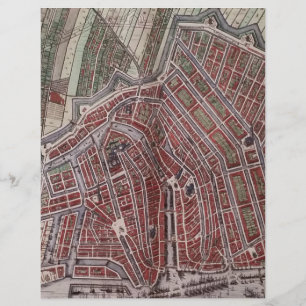 Replik Stadtplan von Amsterdam 1652