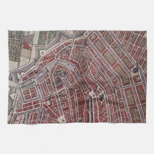 Replik Stadtplan von Amsterdam 1652 Küchentuch