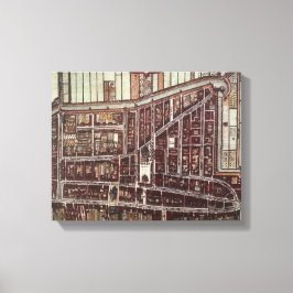 Replik Stadtplan von Delft aus dem Jahr 1649 Leinwanddruck