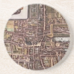 Replik Stadtplan von Den Haag 1649 Getränkeuntersetzer