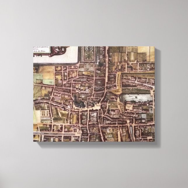 Replik Stadtplan von Den Haag 1649 Leinwanddruck (Vorderseite)