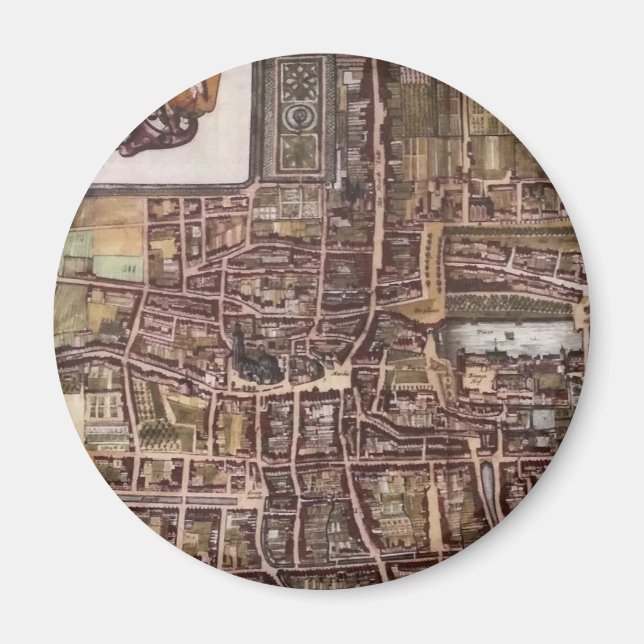 Replik Stadtplan von Den Haag 1649 Magnet (Vorne)