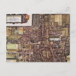 Replik Stadtplan von Den Haag 1649 Postkarte