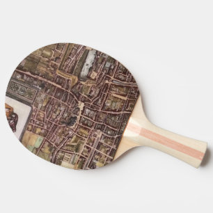 Replik Stadtplan von Den Haag 1649 Tischtennis Schläger