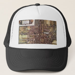 Replik Stadtplan von Den Haag 1649 Truckerkappe