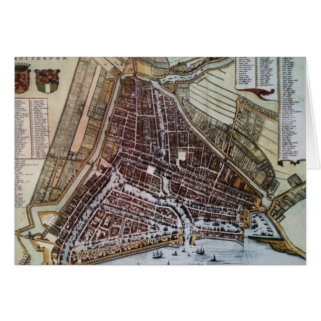 Replik Stadtplan von Rotterdam 1652 (Vorderseite (Horizontal))