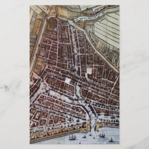 Replik Stadtplan von Rotterdam 1652 Briefpapier