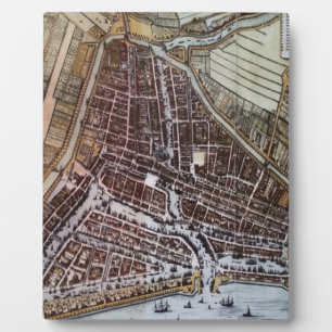 Replik Stadtplan von Rotterdam 1652 Fotoplatte