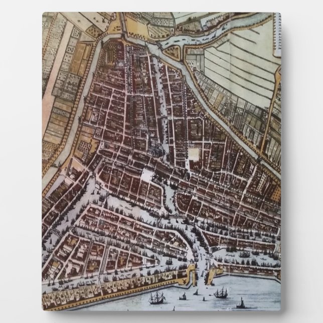 Replik Stadtplan von Rotterdam 1652 Fotoplatte (Vorderseite)