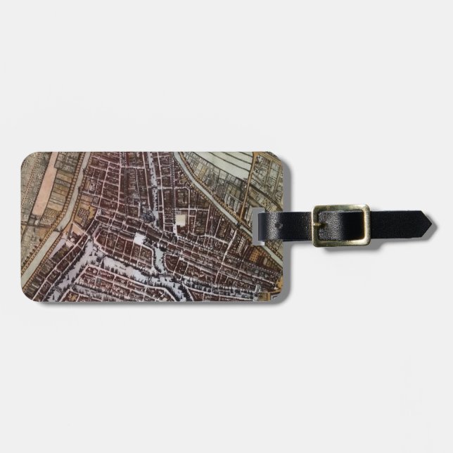 Replik Stadtplan von Rotterdam 1652 Gepäckanhänger (Vorderseite horizontal)