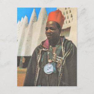 Replik Vintage Ghana, Stammeshäuptling Postkarte
