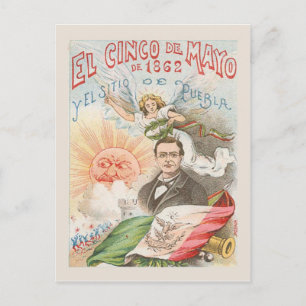 Replik Vintage Postkarte, Cinco de mayo 1862 Postkarte