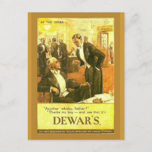 Replik Vintage Werbung, Dewar's Whisky Postkarte