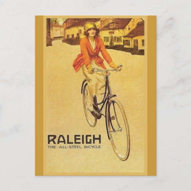 Replik Vintage Werbung, Raleigh Bicycles Postkarte (Vorderseite)