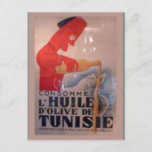 Replikate Vintage-Werbung, L'Huile de Tunisie Postkarte