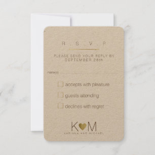 reply, respond rsvp classy wedding karte