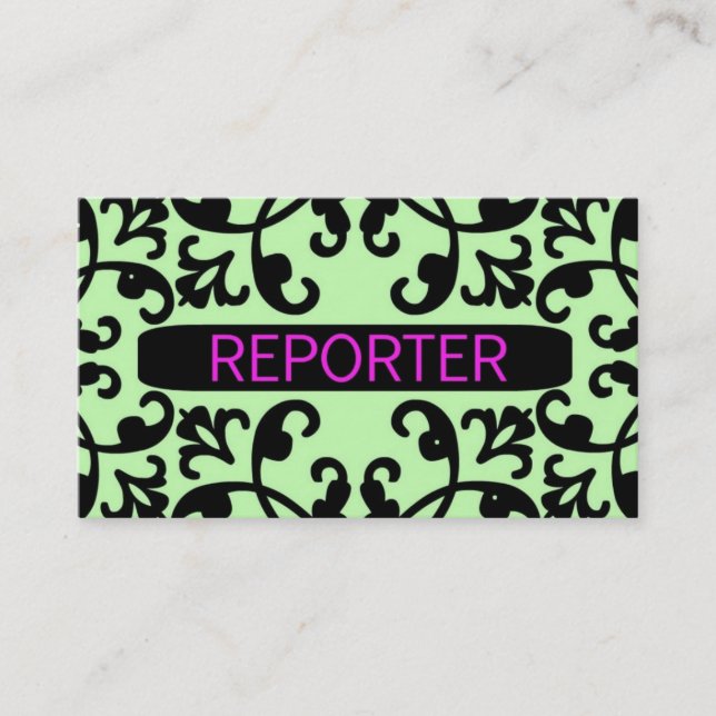 Reporter Damask Visitenkarte (Vorderseite)
